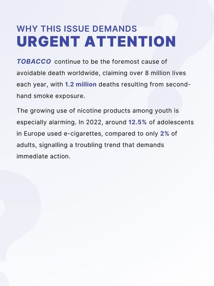The fight against tobacco demands urgent attention. This infographic highlights the alarming statistics, including the 8 million annual deaths and the rising use of e-cigarettes among adolescents, making the case for immediate, collective action.