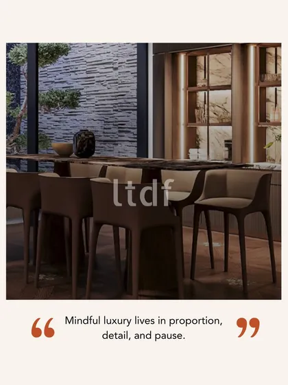 "Mindful luxury lives in proportion, detail, and pause." This principle guides our work. For us, luxury today is not about adding more, but about designing with purpose, creating balanced proportions and details that matter.