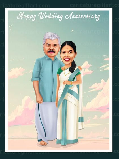 Sreeni - Custom Digital Portraits & Illustrations Wedding & Engagement Caricatures photo 35