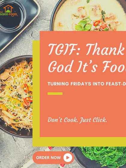 TGIF: Thank God It's Food. We're turning Fridays into feast-days with delicious meals like these noodles and soup. Don't cook, just click.