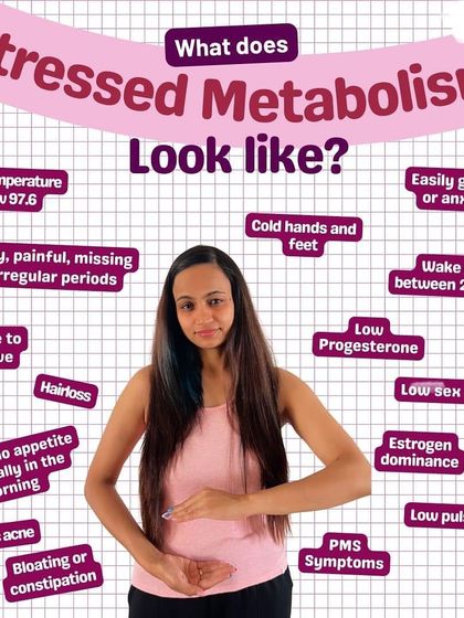 A stressed metabolism can show up in many ways, from irregular periods to low energy and anxiety. I help you identify these signs and address the root causes through lifestyle changes.