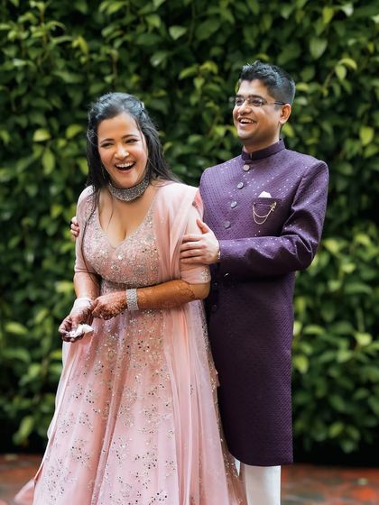 A moment of pure, uninhibited laughter. Our goal is to make you feel comfortable enough to be yourselves, resulting in genuine photos like this one.