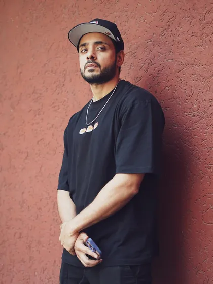 An on-location portrait of actor Adnan A. Khan, showcasing a modern, urban style. This demonstrates my versatility in capturing authentic portraits outside of a traditional studio setting.