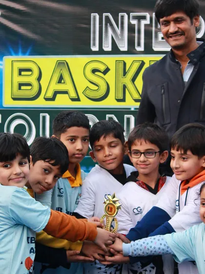 Our youngest champions with former Indian team captain, Mr. Mohit Bhandari. It's never too early to be inspired by the best in the game.