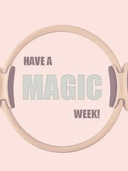 Have a magic week! The Pilates magic circle is just one of the tools we use to enhance your workout. Join us for Pilates, yoga, aerial, and aerobics.