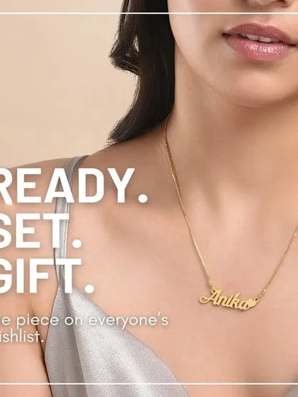 The perfect gift is personal. This image captures the essence of my service, presenting a beautiful script name necklace as the ultimate wishlist item for any occasion.