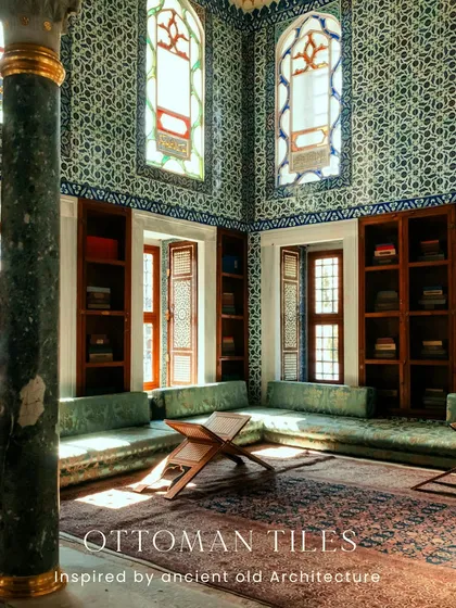 The stunning Ottoman tiles that inspire my work. The intricate geometric patterns and rich colors of this ancient architecture are a deep well of inspiration for creating wallpapers with a sense of history and place.