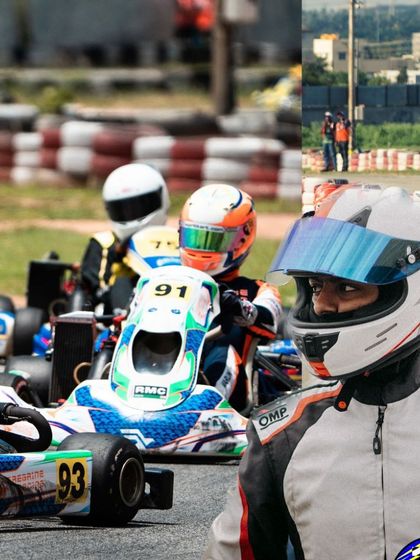 A collage from Round 1 of the 2024 Rotax championship.