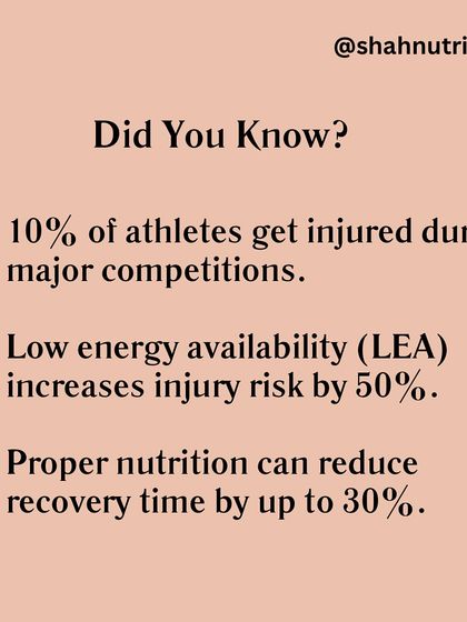 Did you know proper nutrition can reduce injury recovery time by up to 30%? Low energy availability increases injury risk by 50%. These stats show why nutrition is critical for staying in the game.