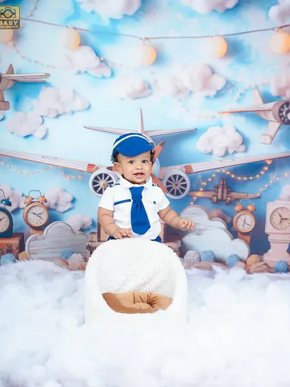 A calm and confident little pilot, ready for his next adventure in the sky.