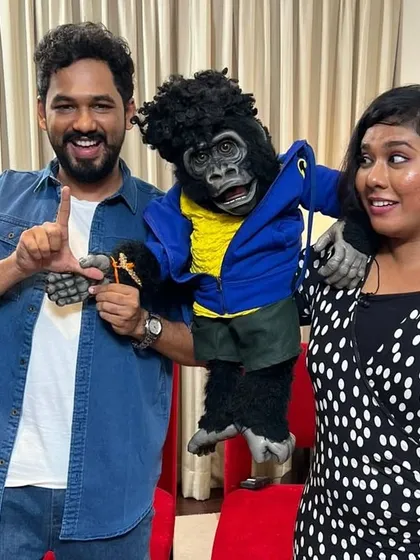 With Hiphop Tamizha Aadhi on the set of Blacksheep Dandora. His name says it all, and it was a pleasure to have him on the show.
