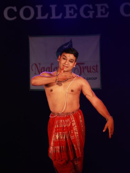 A powerful moment from "SHIKHANDI - the inner quest," captured during a World Dance Day celebration. The performance was met with a standing ovation, a moment of deep connection with the audience.