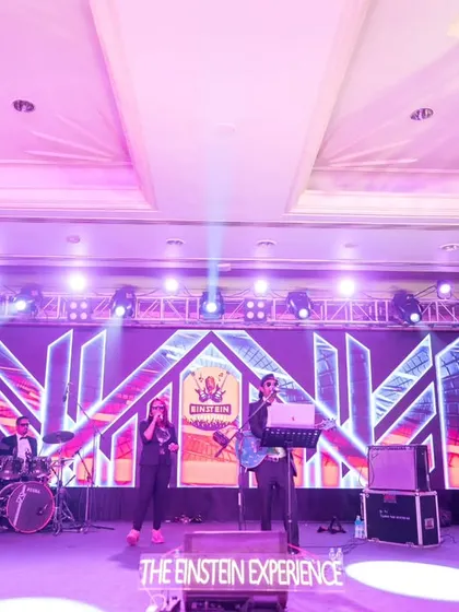 Performing for the healthcare heroes at Apollo Hospitals at The Leela Palace, Bangalore. A professional setup, a grand stage, and a high-energy performance are our promises for every corporate show.