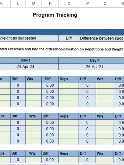 A duplicate of the detailed tracking sheet, showing my commitment to monitoring every aspect of a client's performance.