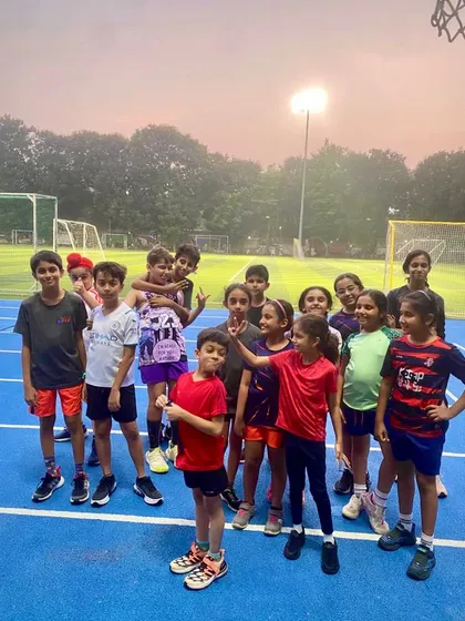 The Juhu crew. A great turnout for our kids' fitness and athletics coaching at Jamnabai Narsee school ground. The energy is always high with this group.