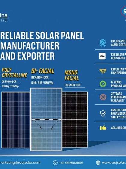 Raaj Solar - Utility-Scale & Industrial Solar Projects The RAAJ Solar Advantage: Performance & Reliability photo 13