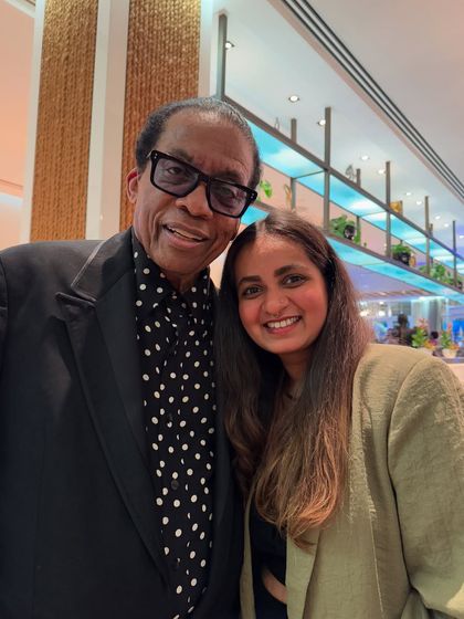 A precious photo with the legendary Herbie Hancock, who is the visionary behind International Jazz Day. Meeting my heroes is a constant source of inspiration.