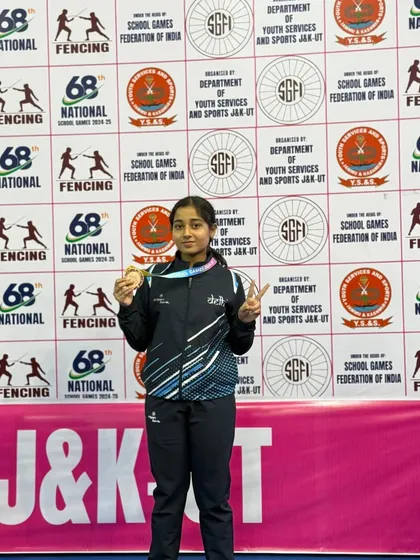 We celebrate Aamya's medal win at the 68th National School Games. Her performance demonstrates the skill and composure we cultivate in our young competitors.