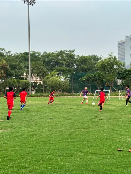 Action from our friendly match against BBFS. We believe in testing our skills against strong opponents to constantly improve.