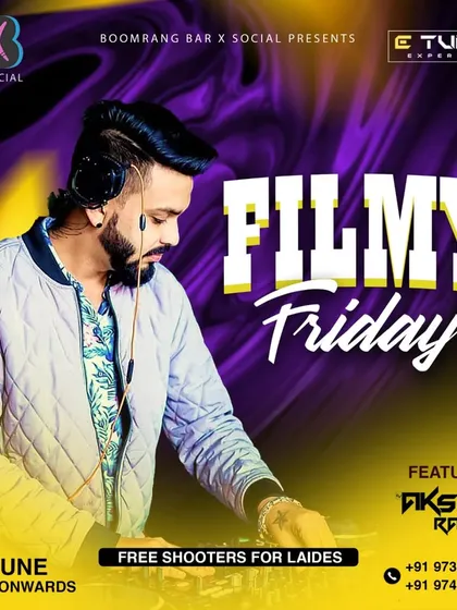 Another "Filmy Friday" poster for Boomrang, where I bring the best Bollywood and Punjabi music all night long.