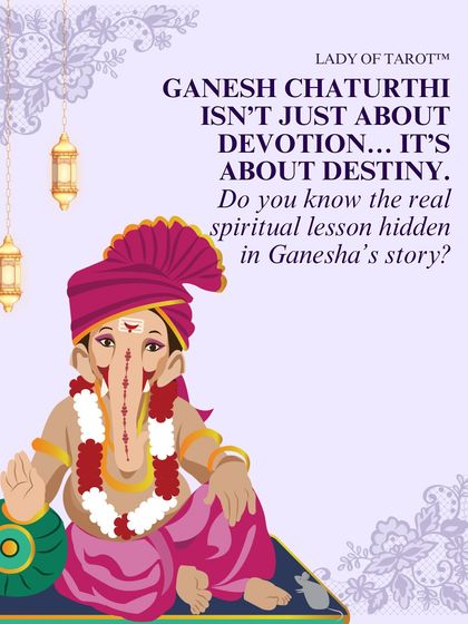 Ganesh Chaturthi is not just about devotion, it's about destiny. This graphic introduces the idea that the real spiritual lesson hidden in Ganesha's story is about overcoming obstacles to rise higher.