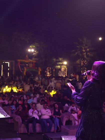 A view from the stage, looking out at the wonderful audience in Delhi.