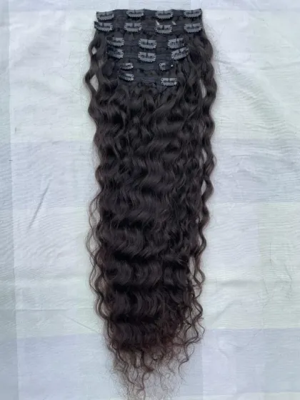 For those who love curls, I offer these voluminous curly clip-in extensions. This full set provides incredible bounce and length, instantly transforming your hairstyle.