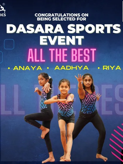 All the best to Anaya, Aadhya, and Riya! We are so proud to announce their selection for the Dasara Sports Event. Their passion and practice have truly paid off.