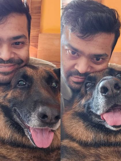 A selfie with my boy Raja. His smile makes my day.