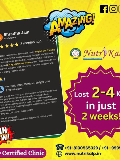 This client lost 2-4 kgs within two weeks of starting her diet plan. She praises our helpful and friendly team for their support and guidance.