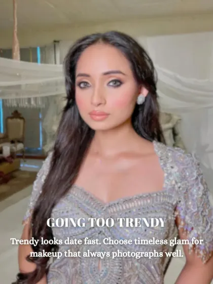 Bridal beauty tip: Avoid going too trendy. Timeless glam always photographs well and won't look dated in your wedding album.