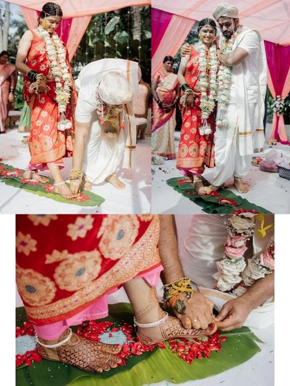 I have had the honor of hosting many beautiful South Indian weddings. The lush greenery and traditional decor elements, like floral arrangements and brass lamps, create an authentic and sacred atmosphere for the ceremony.