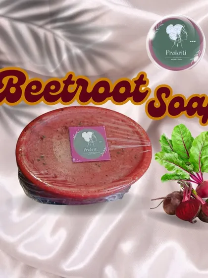 Experience the goodness of beetroot with my handmade beetroot soap. It's a natural way to boost your glow and fight pigmentation, and I can make it in any shape you like.