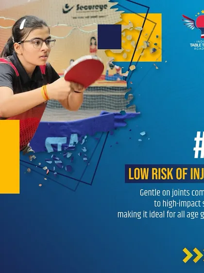 Table tennis is a low-impact sport, making it gentle on the joints compared to other high-impact activities. This makes it an ideal sport for all age groups.