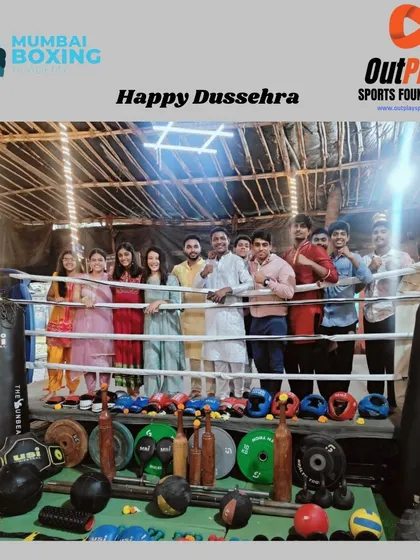 Our team celebrating Shastra Poojan in the ring. This tradition connects our modern sport to our deep cultural roots.