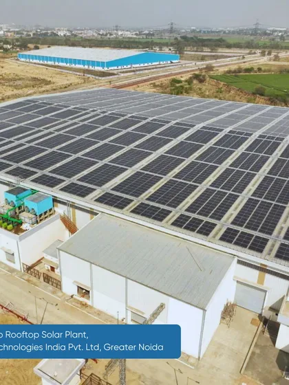 Another view of the 1980 KWp rooftop solar plant for Dixon Technologies in Greater Noida. This project is part of our extensive portfolio in Uttar Pradesh, where we support the state's proactive governance in driving India’s energy evolution.