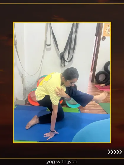 A student working on a challenging seated twist, demonstrating the focus required in yoga.