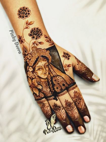 There is no adornment greater than devotion to Radha Rani. This portrait captures her divine beauty, surrounded by blooming lotuses.