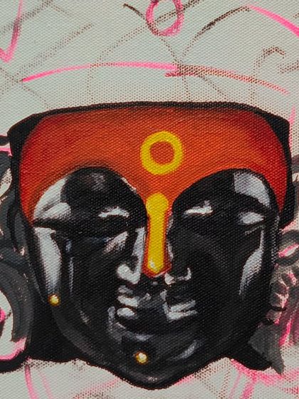 A small study of Rukmini's face. For me, everything visual is a play of light and shadow, and this piece was an exercise in finding form through that duality.