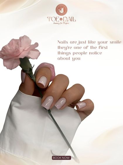 A lovely light pink manicure that is perfect for everyday elegance. This shade is one of the first things people notice, just like a smile.