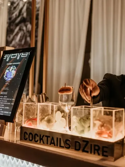 It's not just a drink, it's a little bit of magic. I use techniques like dry ice to create smoking cocktails, adding a 'wow' factor to the bar and giving your guests a memorable molecular mixology experience.