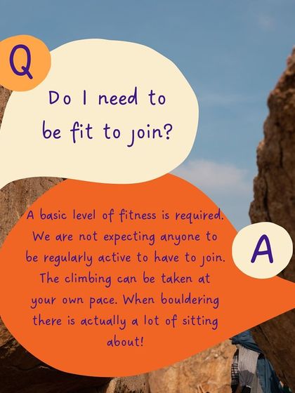 Answering a common question: Do I need to be fit to join? A basic level is helpful, but our events are about climbing at your own pace. There's a lot of sitting and cheering involved too!