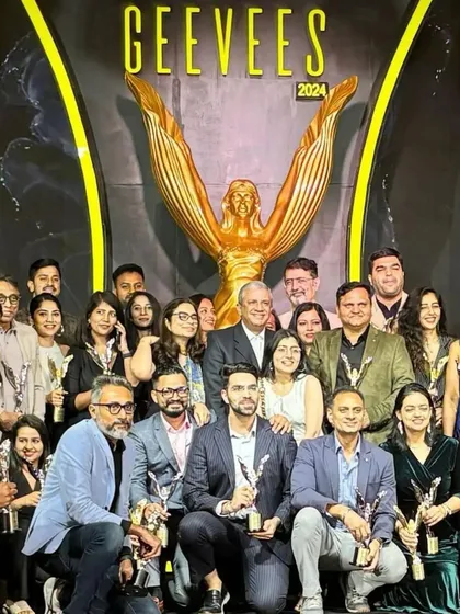 A group photograph with fellow winners at the GeeVees 2024 awards. Being recognized among such talented peers in the design industry is a true honor.