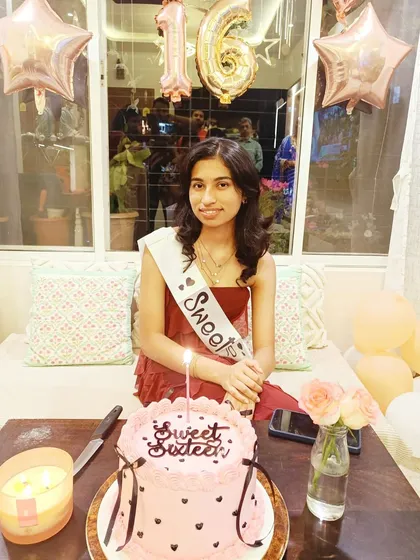 A lovely photo of a "Sweet Sixteen" celebration. I've been baking for this wonderful family for 7 years, and it's been amazing to watch their daughter grow.