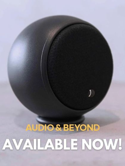 A simple, elegant shot of the Gallo Acoustics Micro speaker in a matte black finish, now available at our store. Its minimalist design allows it to blend seamlessly into any modern or classic decor while providing exceptional audio clarity.