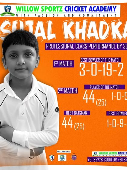 A truly professional all-round performance by Sujal Khadka. Being named Player of the Match for his batting and bowling shows the well-rounded skills we develop in our junior cricket program.