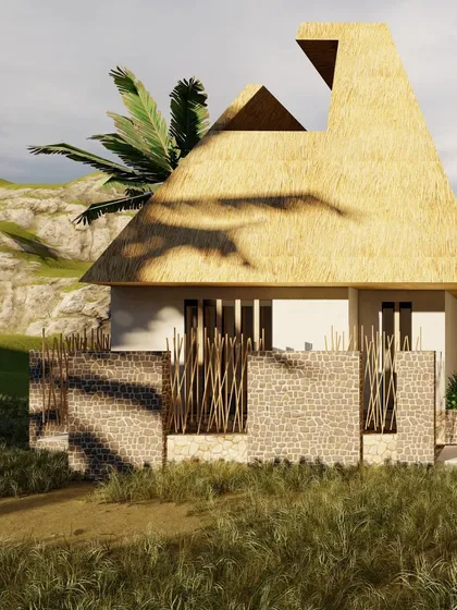 At the Serenity resort, the architecture is designed to reorganize, not overwhelm. The synthetic thatch roof mirrors the landscape, while the structure itself becomes a bridge and perch, connecting spaces and unlocking vistas toward wildlife trails.
