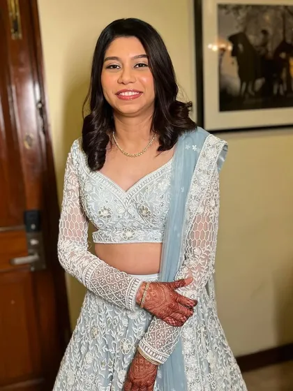 An extremely subtle and natural look for a reception. Perfect for the bride who wants to feel like herself, just a little more polished.