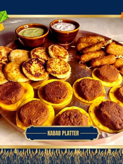 Our vegetarian Kebab Platter is a feast for the senses. It features melt-in-your-mouth Galouti Kebab, creamy Dahi Kebab, and flavorful Seekh Kebab, crafted with pure veg goodness.