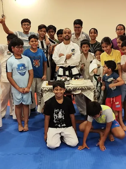 Another great group photo with my students. The mix of ages and belt levels shows the diverse community we have.